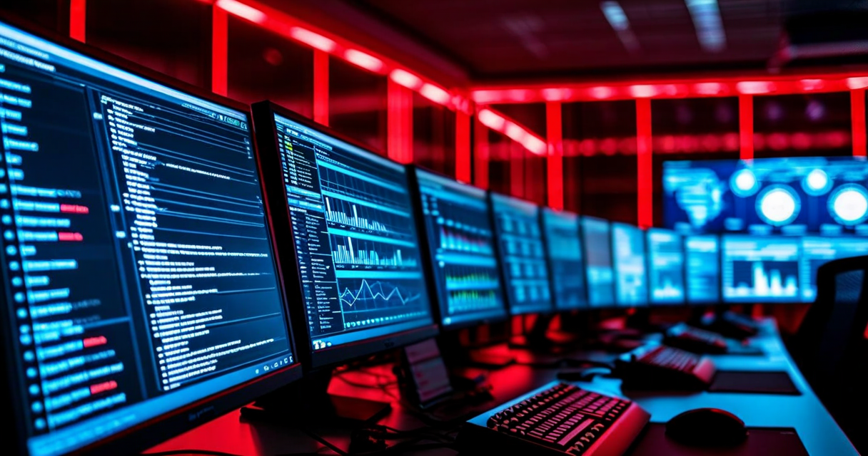 Security operations center monitoring room